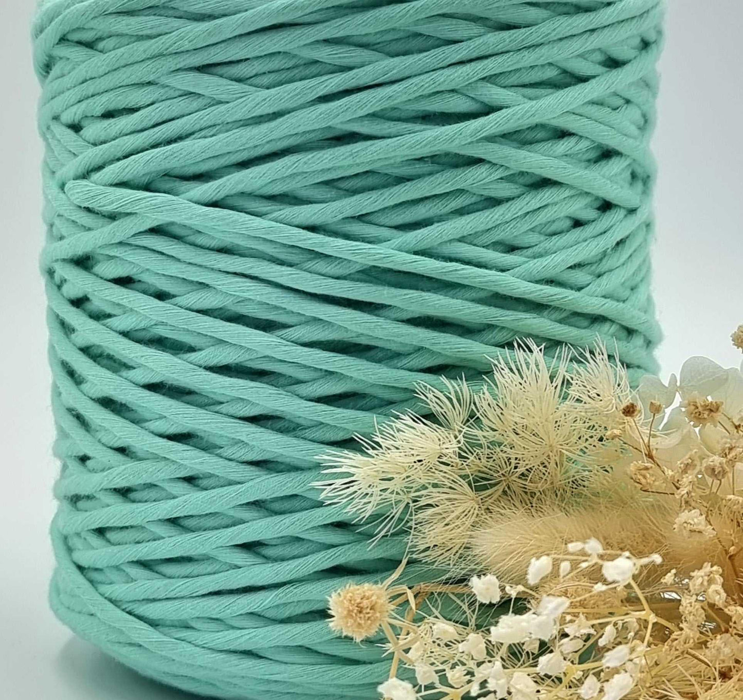 Sweet Mint Green Macrame Cord - 3MM  Single Strand Luxe Cotton String 1KG Stardust Melbourne