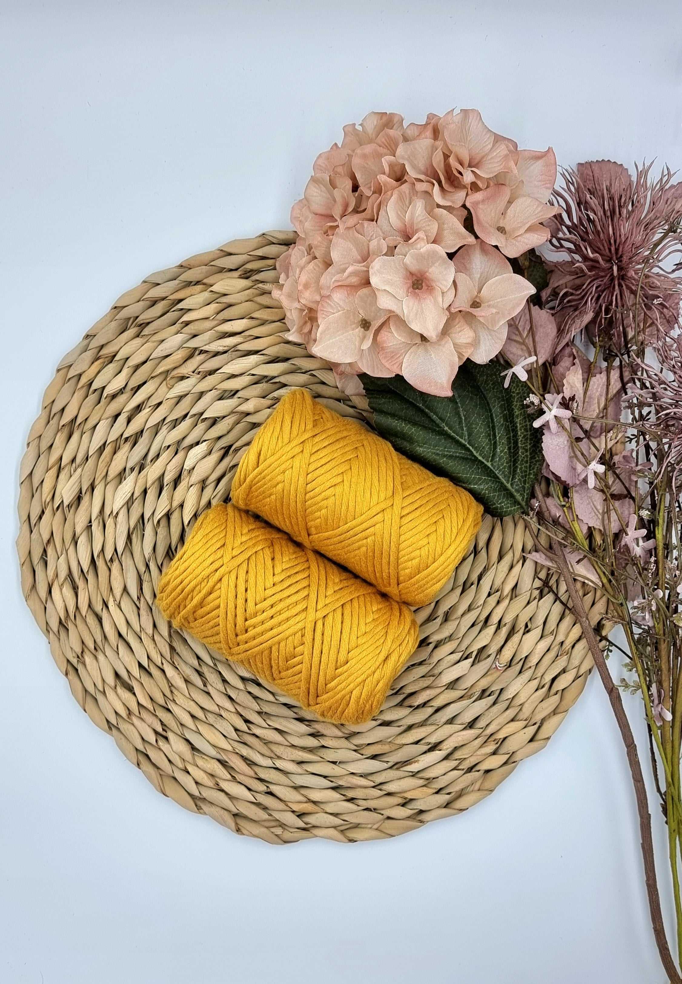 Single Strand String MUSTARD - 3MM Single Strand Luxe Cotton String – Stardust Melbourne