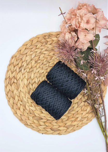 NIGHT BLACK - 3MM  Single Strand Luxe Cotton String Stardust Melbourne