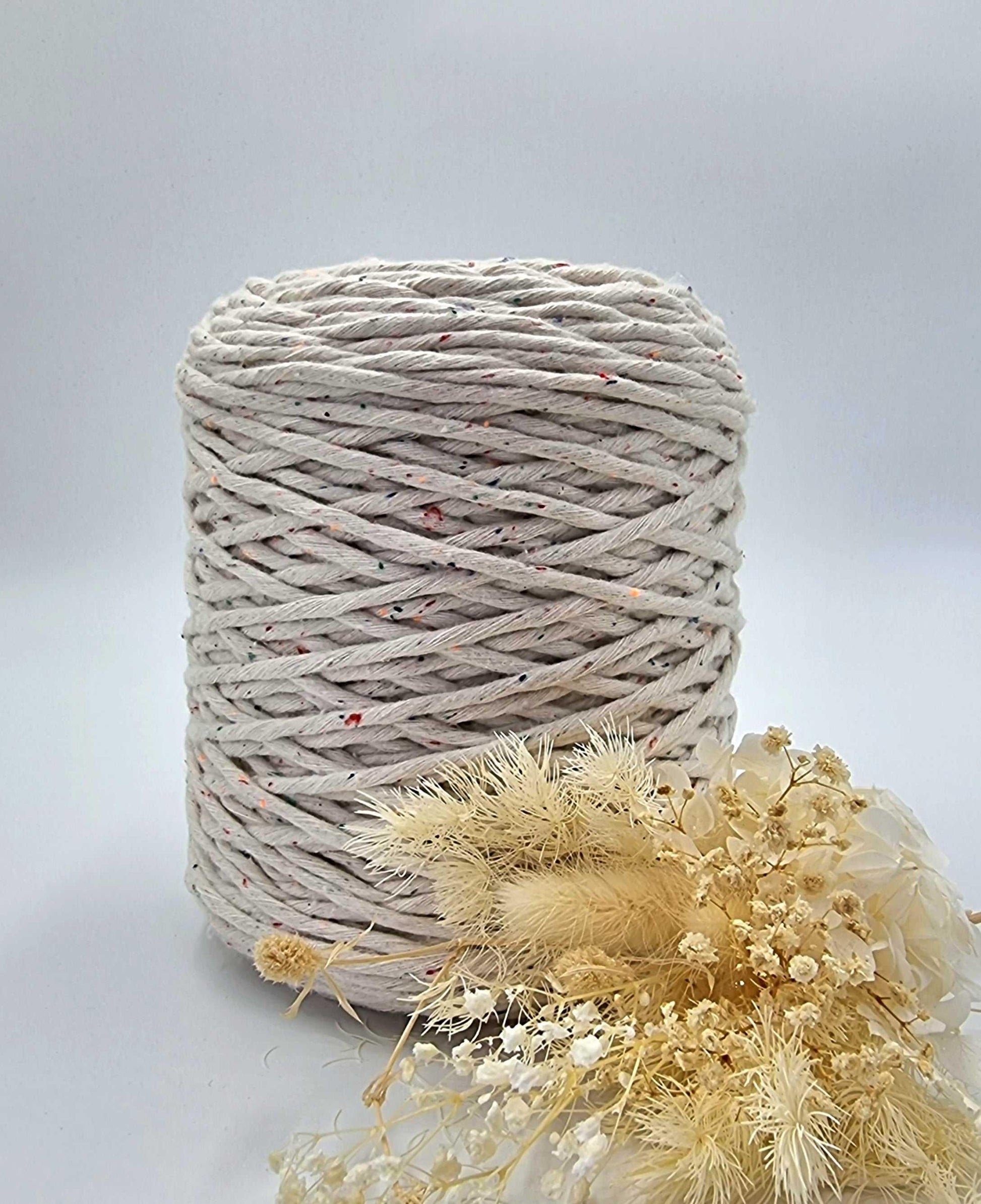 Rainbow Dust Macrame Cord - 3MM  Single Strand Luxe Cotton Rope 1KG Stardust Melbourne