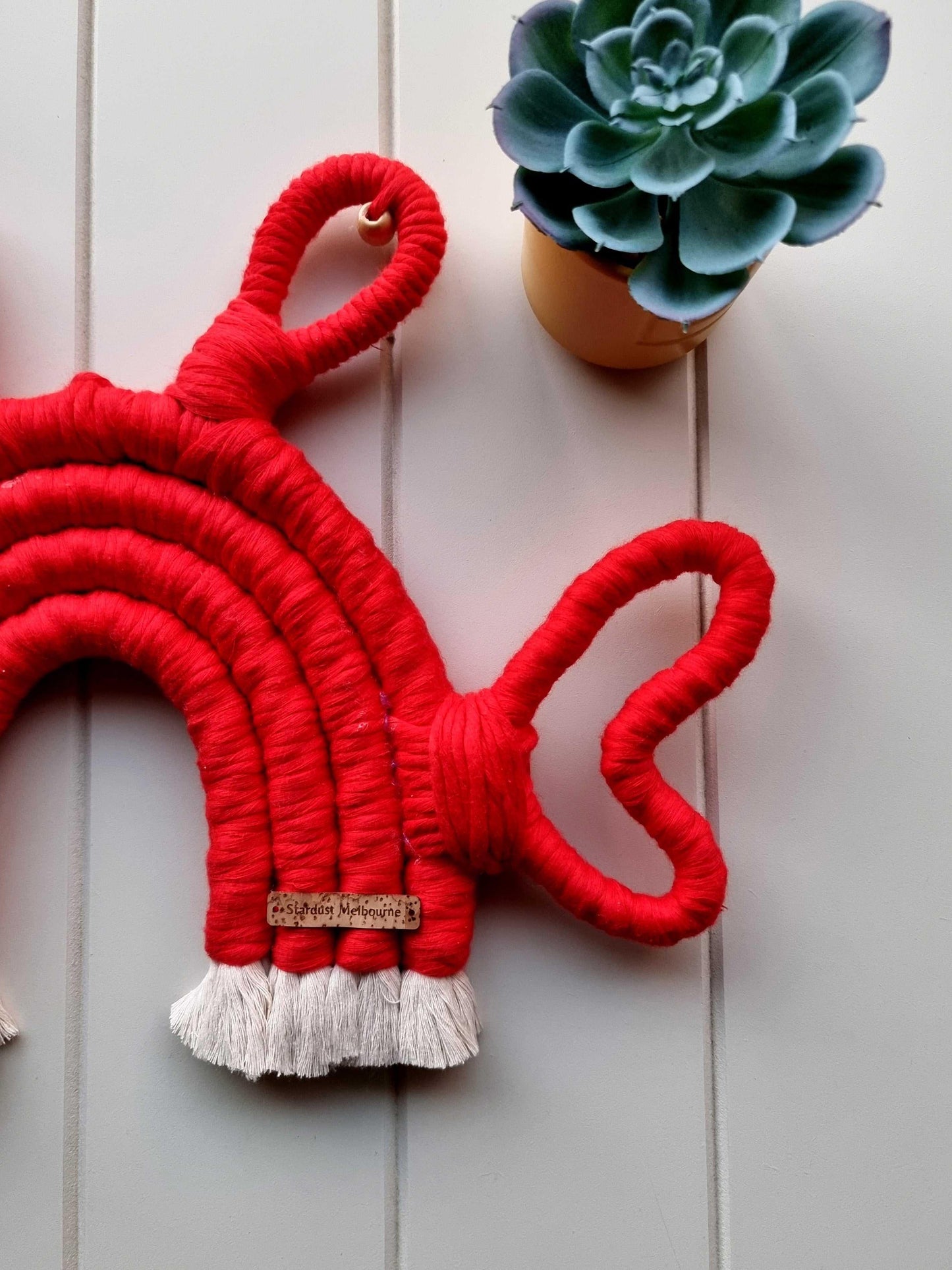 Rainbow Macrame Crab Wall Hanging | Handmade Rainbow | 100% cotton - Stardust Melbourne