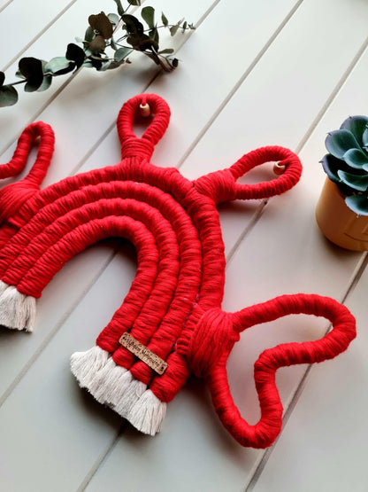 Rainbow Macrame Crab Wall Hanging | Handmade Rainbow | 100% cotton - Stardust Melbourne