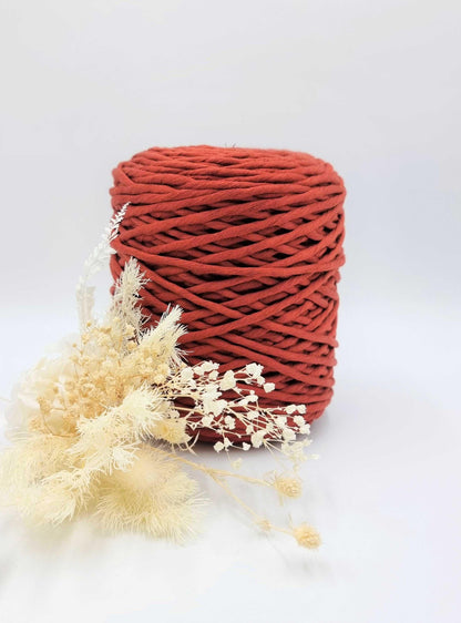 Red Velvet Macrame Cord - 3MM  Single Strand Luxe Cotton String 1KG Stardust Melbourne