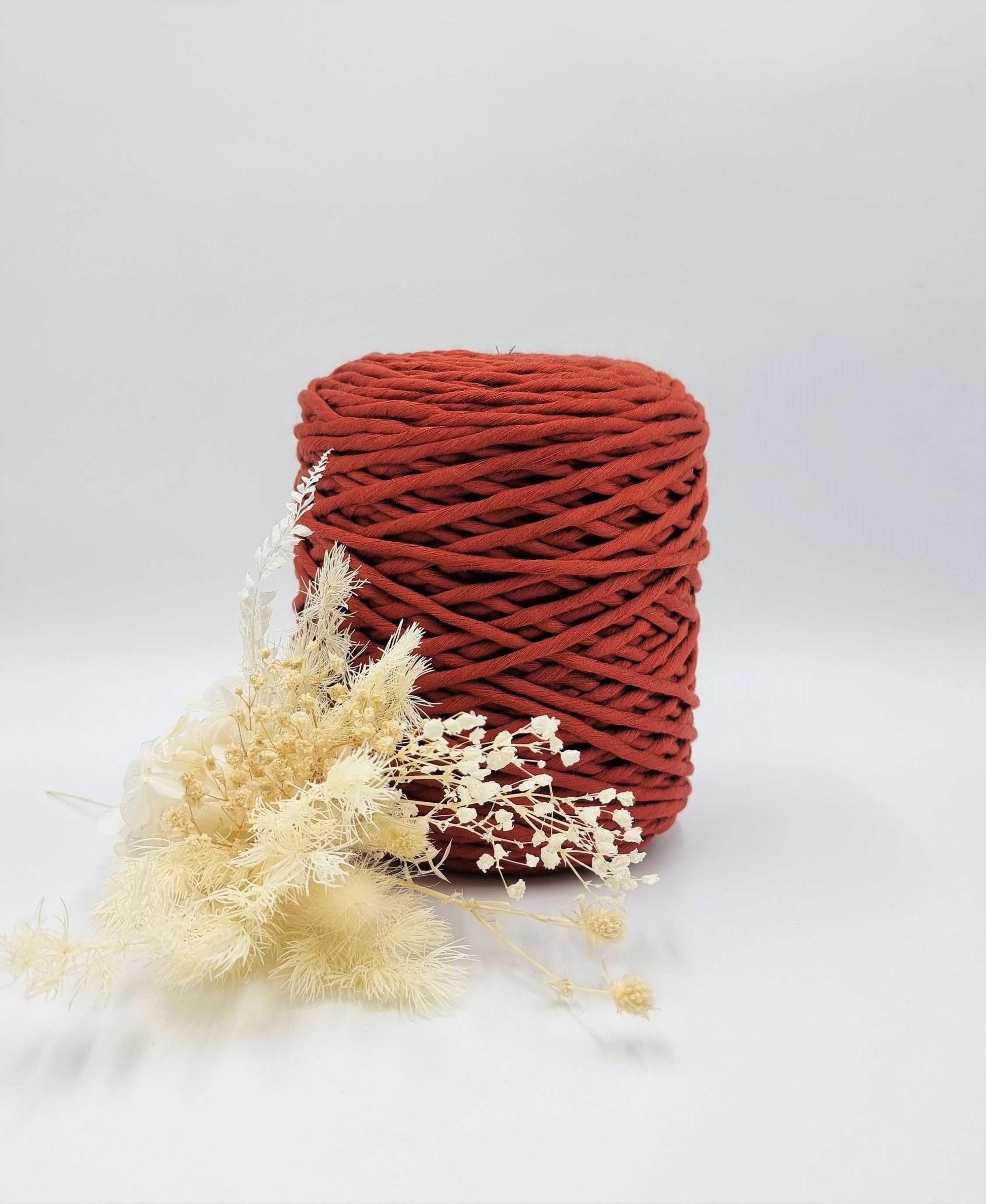 Red Velvet Macrame Cord - 3MM  Single Strand Luxe Cotton String 1KG Stardust Melbourne