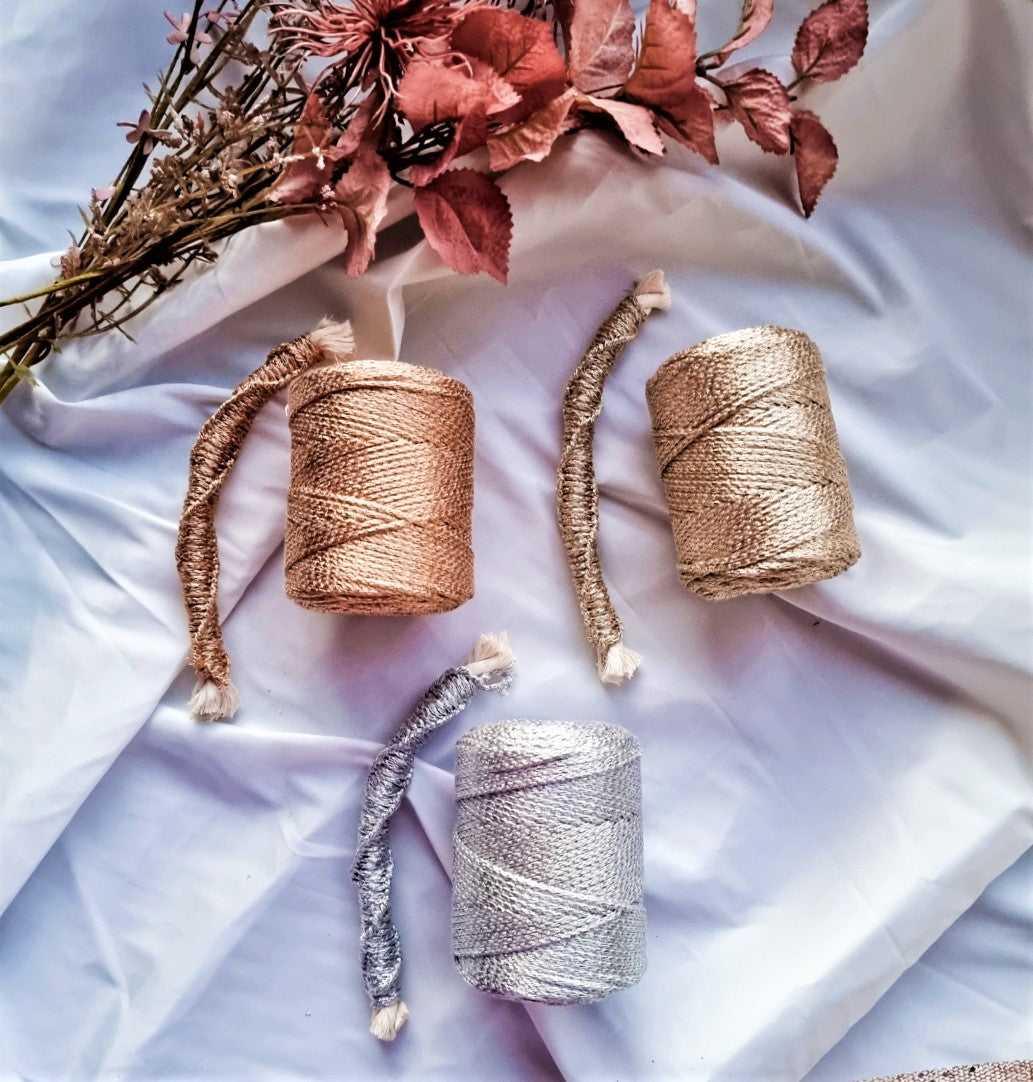 Shiny Macrame cord Shiny Luxe String | Gold - Rose Gold - Silver Stardust Melbourne
