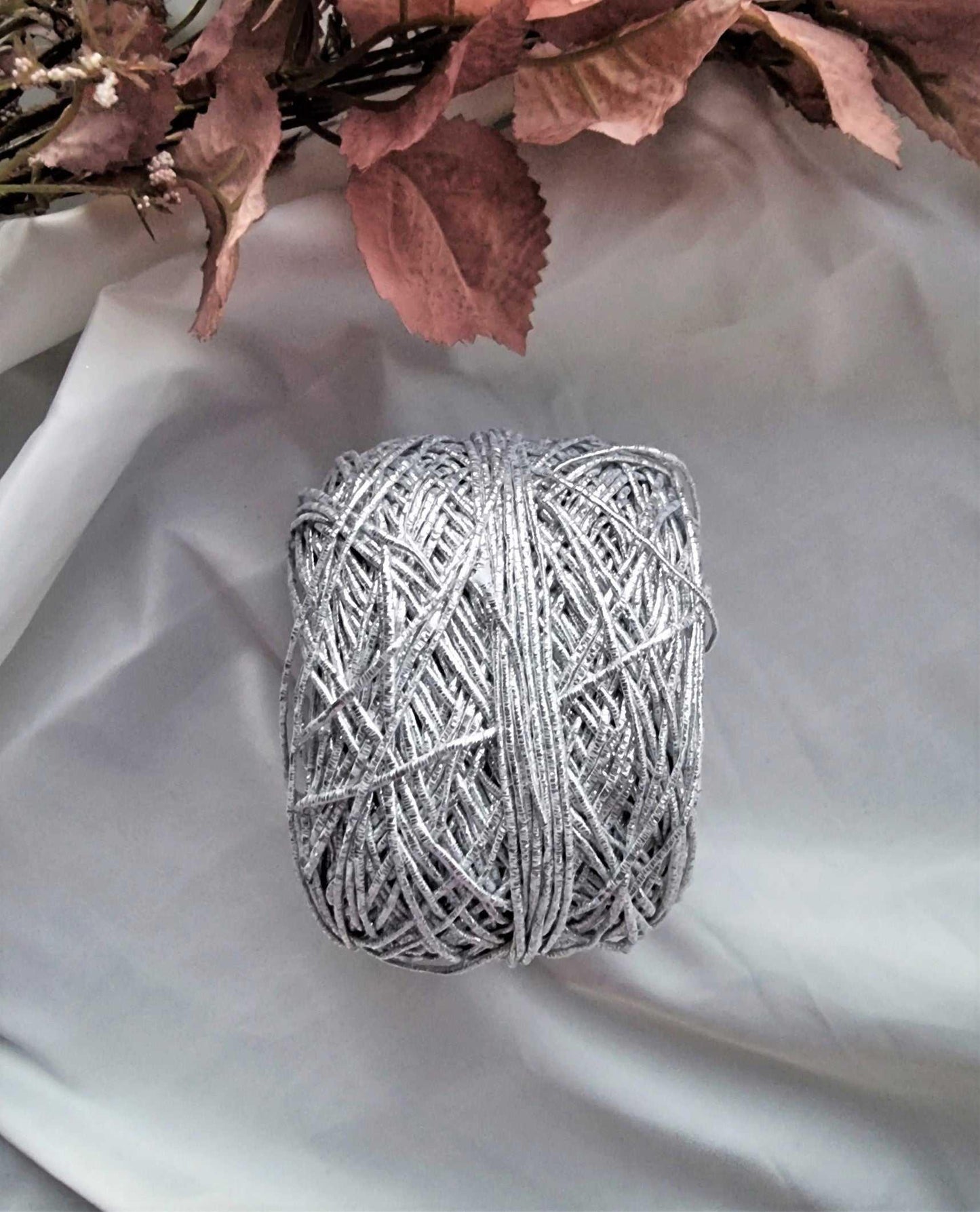 Silver Macrame Cord | Shiny Silver | Weight 100gr | 2 colours Stardust Melbourne