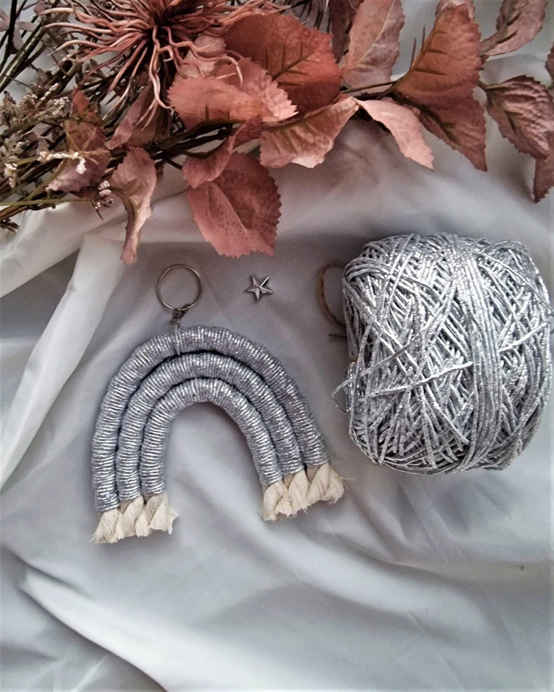 Silver Macrame Cord | Shiny Silver | Weight 100gr | 2 colours Stardust Melbourne
