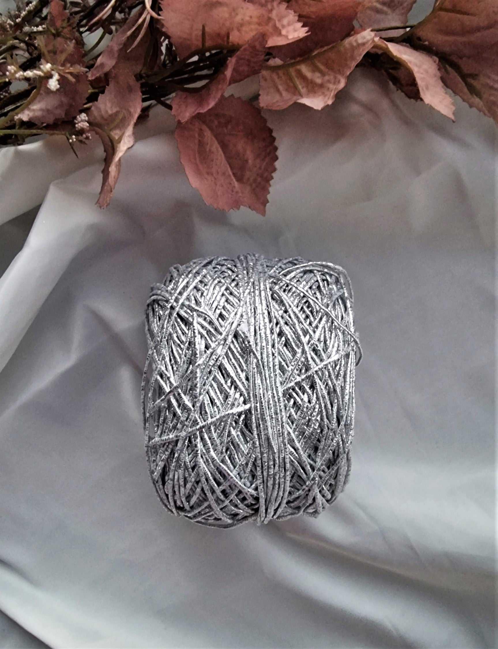 Silver Macrame Cord | Shiny Silver | Weight 100gr | 2 colours Stardust Melbourne