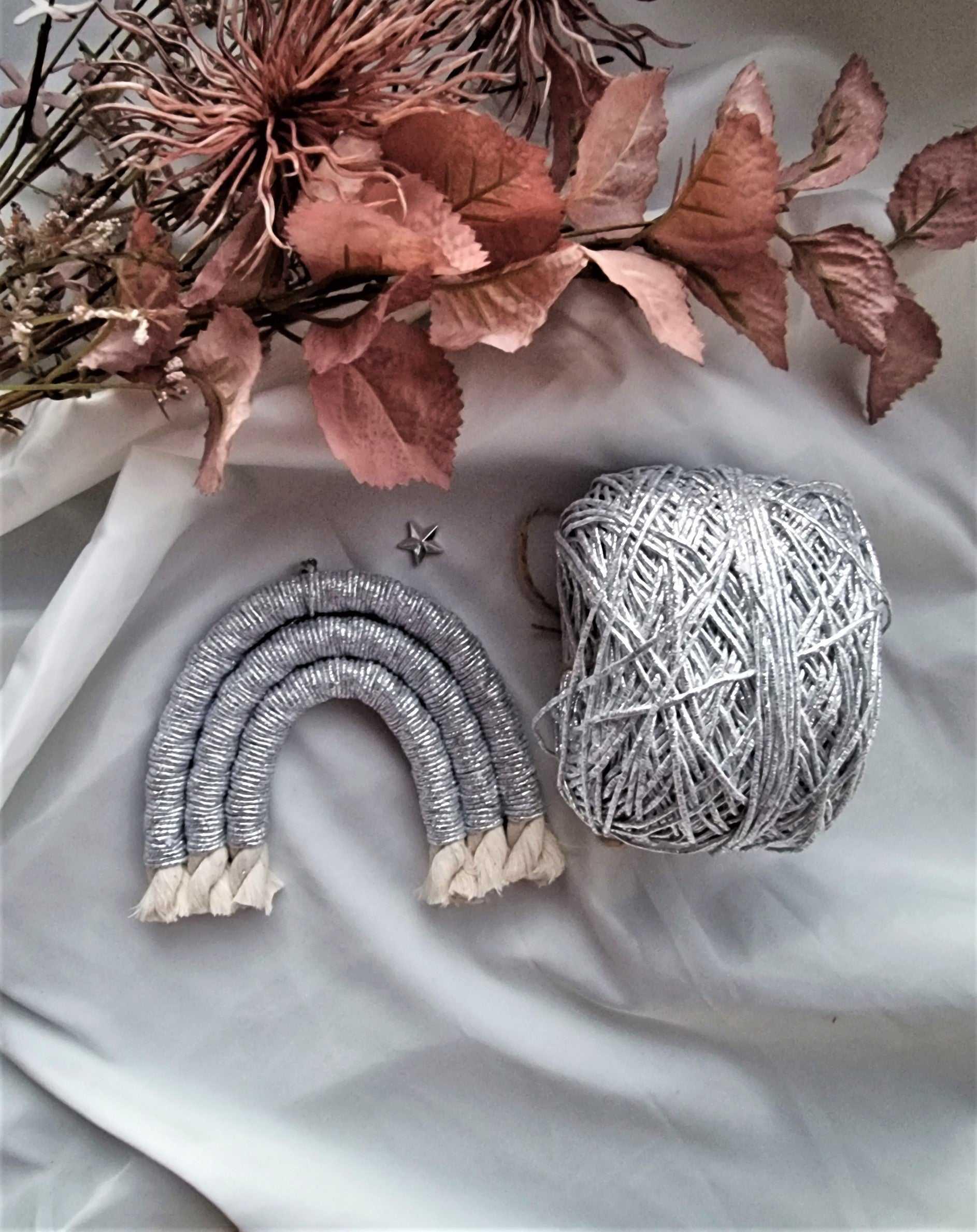 Silver Macrame Cord | Shiny Silver | Weight 100gr | 2 colours Stardust Melbourne