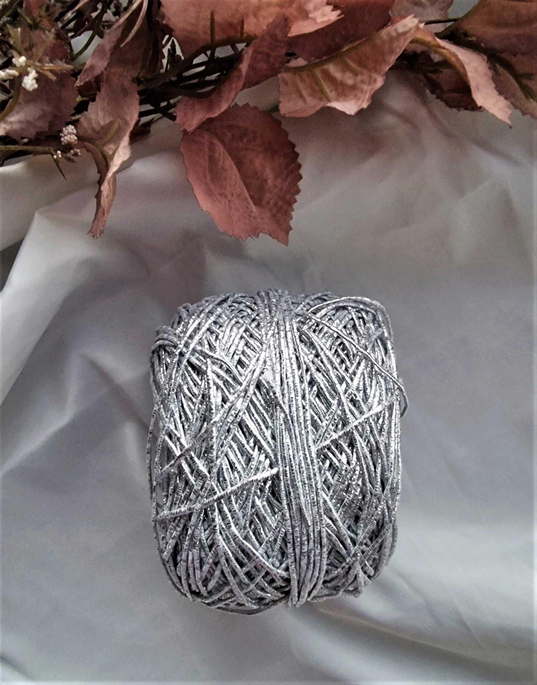 Silver Macrame Cord | Shiny Silver | Weight 100gr | 2 colours Stardust Melbourne