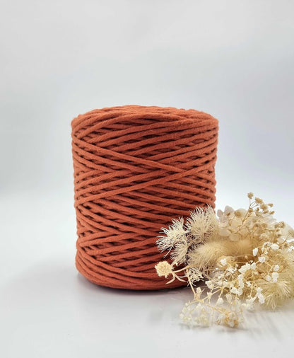 Rust- 3MM  Single Strand Luxe Cotton Macrame String 1KG Stardust Melbourne