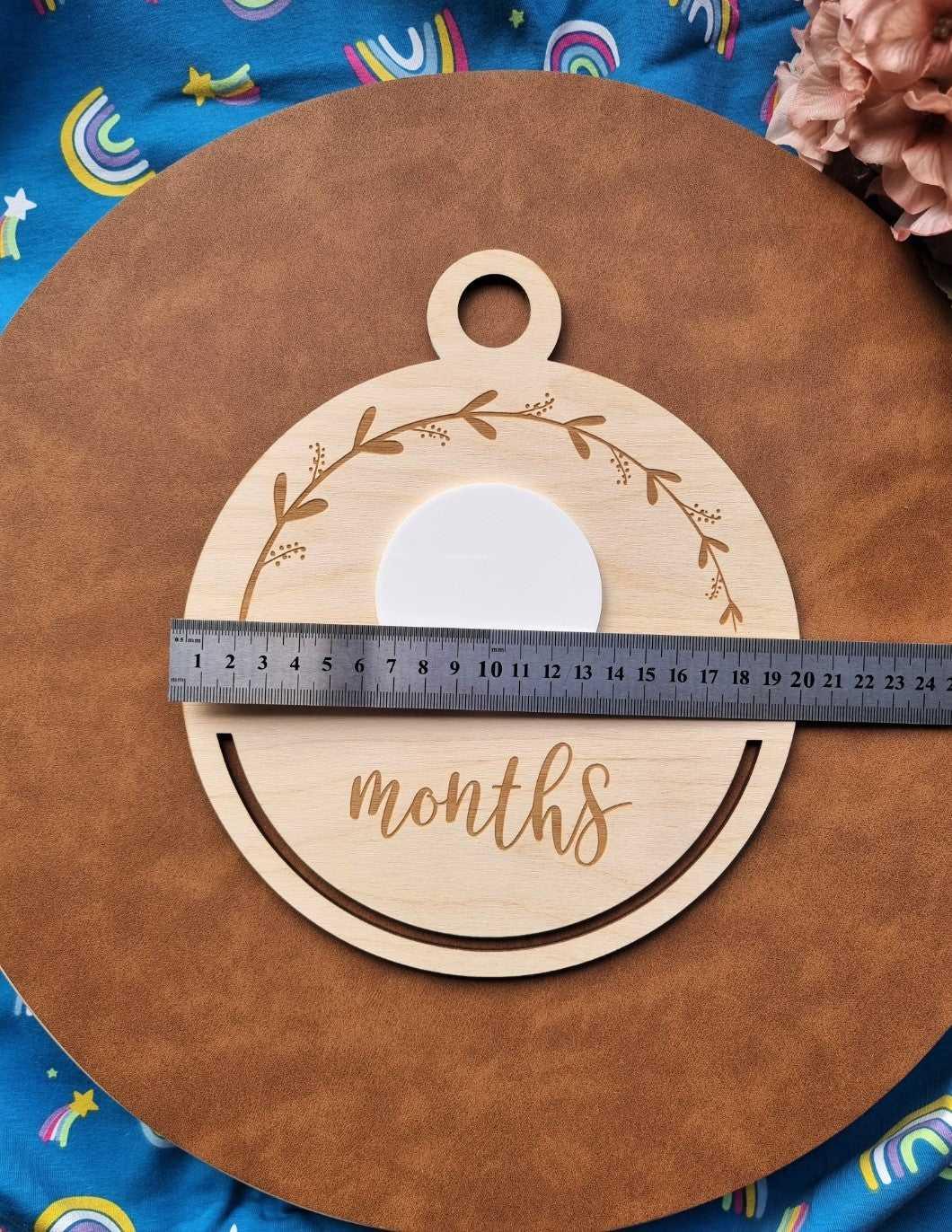 Wooden Macrame Baby Milestone Frame | L : 20cmx23cm | S : 10cmx11cm Stardust Melbourne